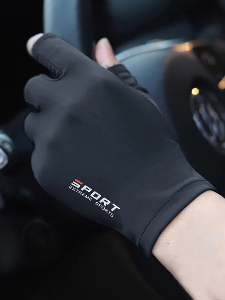 Ice Silk Motorcycle Gloves | Touchscreen-Ready, Anti-UV, Non-Slip – Summer Riding Gloves