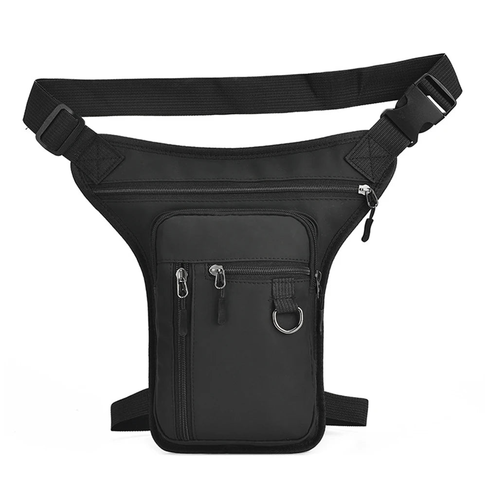 Moto Thigh Bag | Waterproof Drop Leg Pack in Leather & Polyester