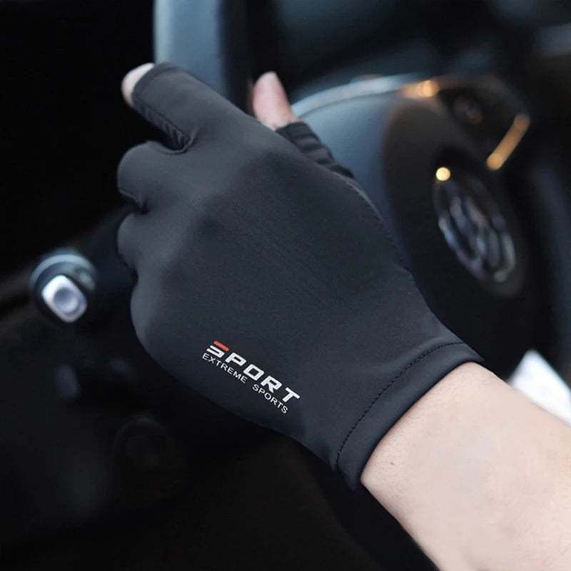 Ice Silk Motorcycle Gloves | Touchscreen-Ready, Anti-UV, Non-Slip – Summer Riding Gloves