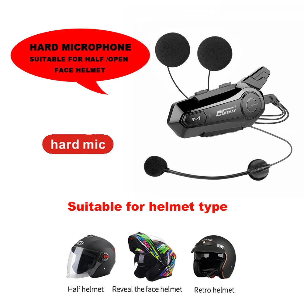 1000M Bluetooth Helmet Intercom – Wireless Handsfree for Riders