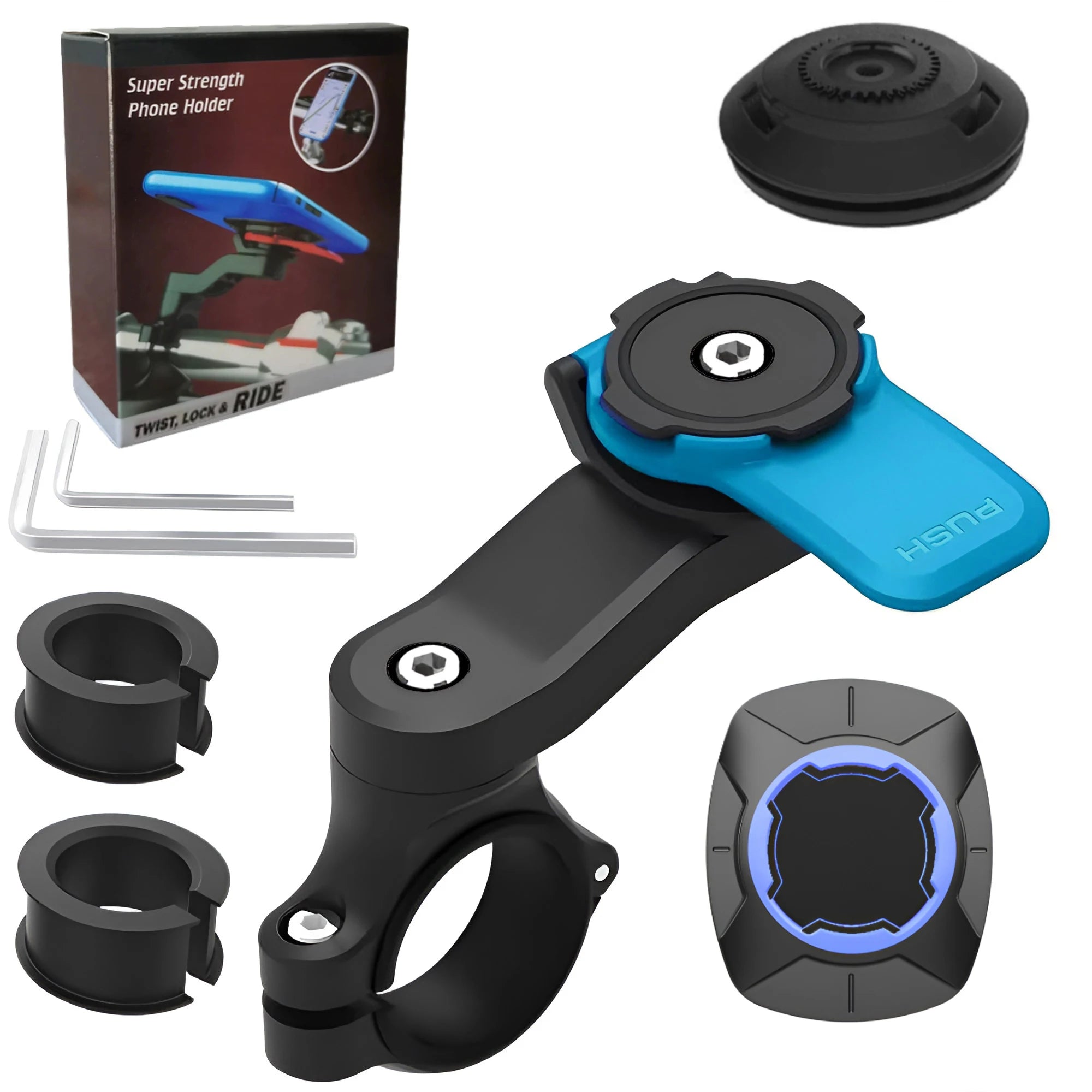 Anti-Shake Motorcycle Phone Mount | Vibration Dampener & Quick-Release Holder