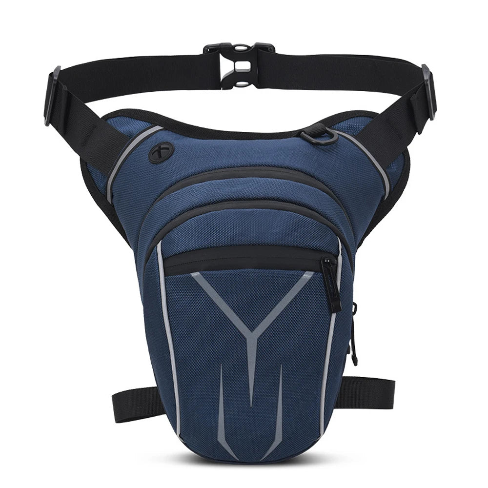 Moto Drop Leg Bag | Waterproof Thigh Pack with Reflective Detail & Audio Port