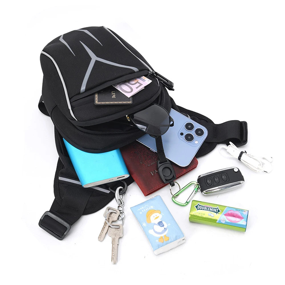 Moto Drop Leg Bag | Waterproof Thigh Pack with Reflective Detail & Audio Port