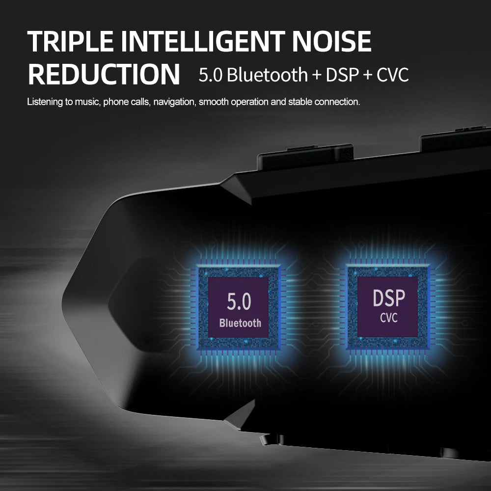 1000M Bluetooth Helmet Intercom – Wireless Handsfree for Riders