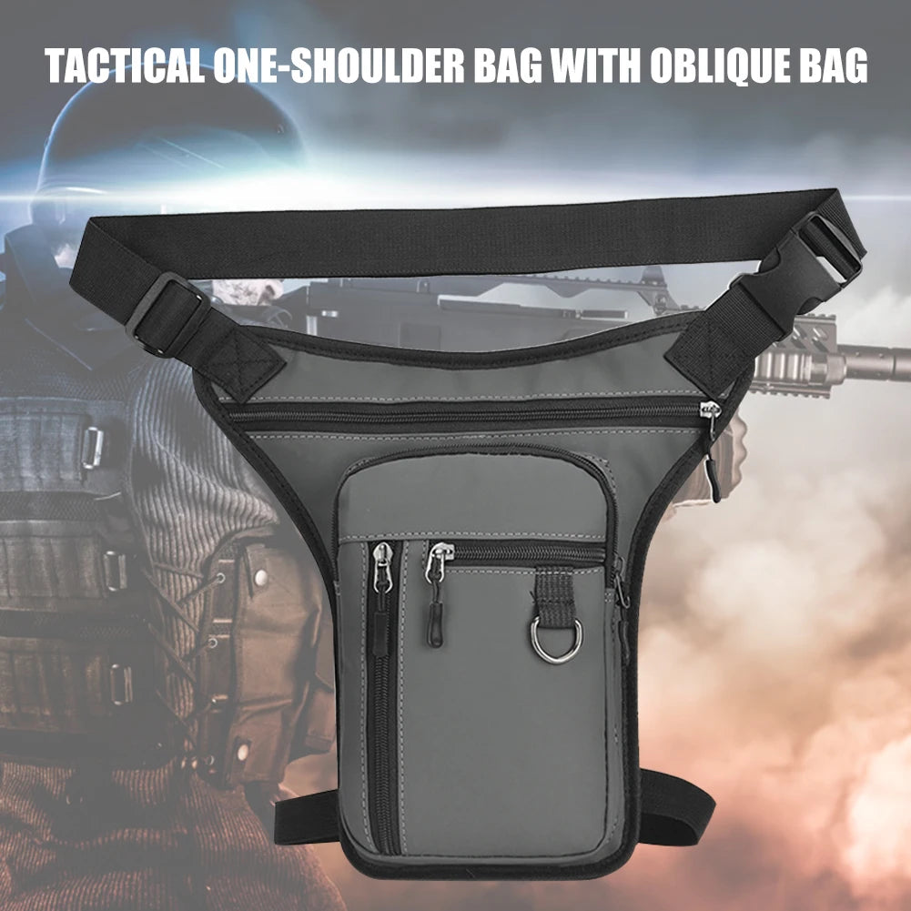 Moto Thigh Bag | Waterproof Drop Leg Pack in Leather & Polyester