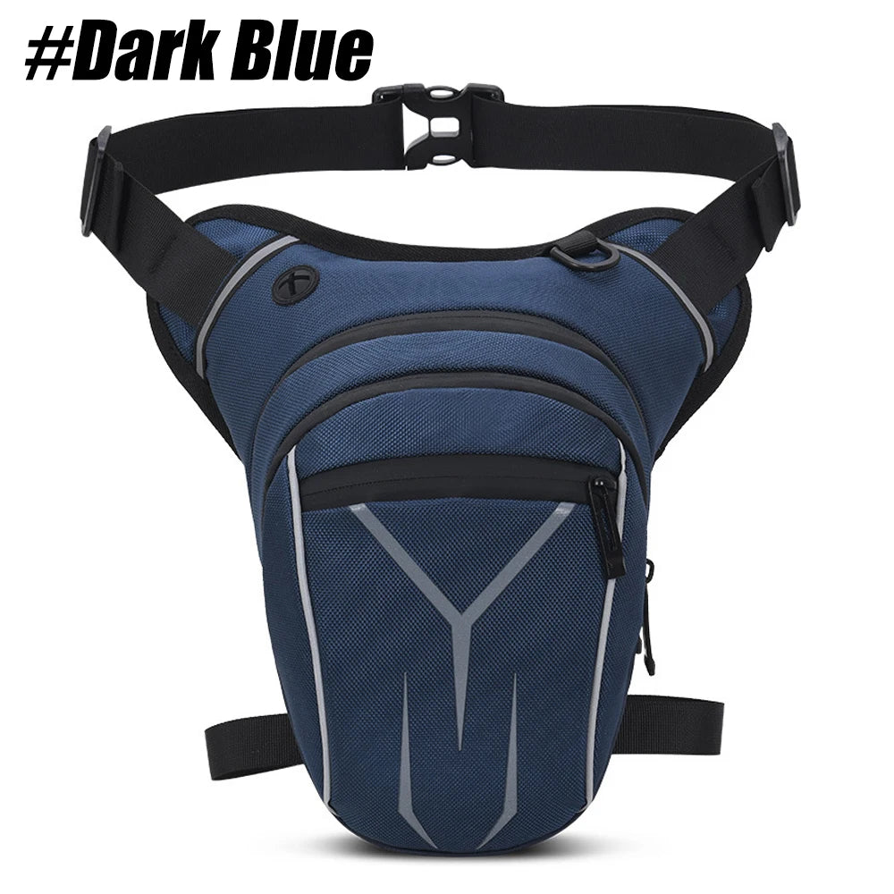 Moto Drop Leg Bag | Waterproof Thigh Pack with Reflective Detail & Audio Port