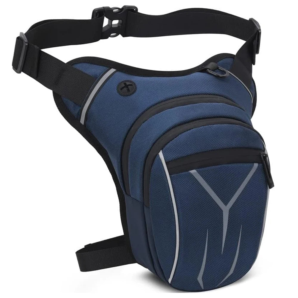 Moto Drop Leg Bag | Waterproof Thigh Pack with Reflective Detail & Audio Port