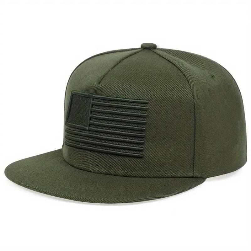 Rider's Flag Snapback | Adjustable Flat Brim Cap