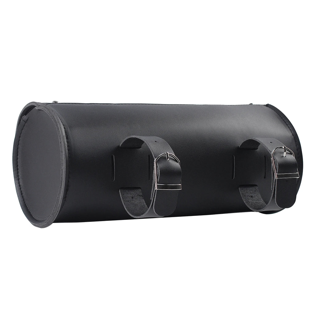 Retro Handlebar Roll Bag | Lockable Faux Leather Motorcycle Tool Bag