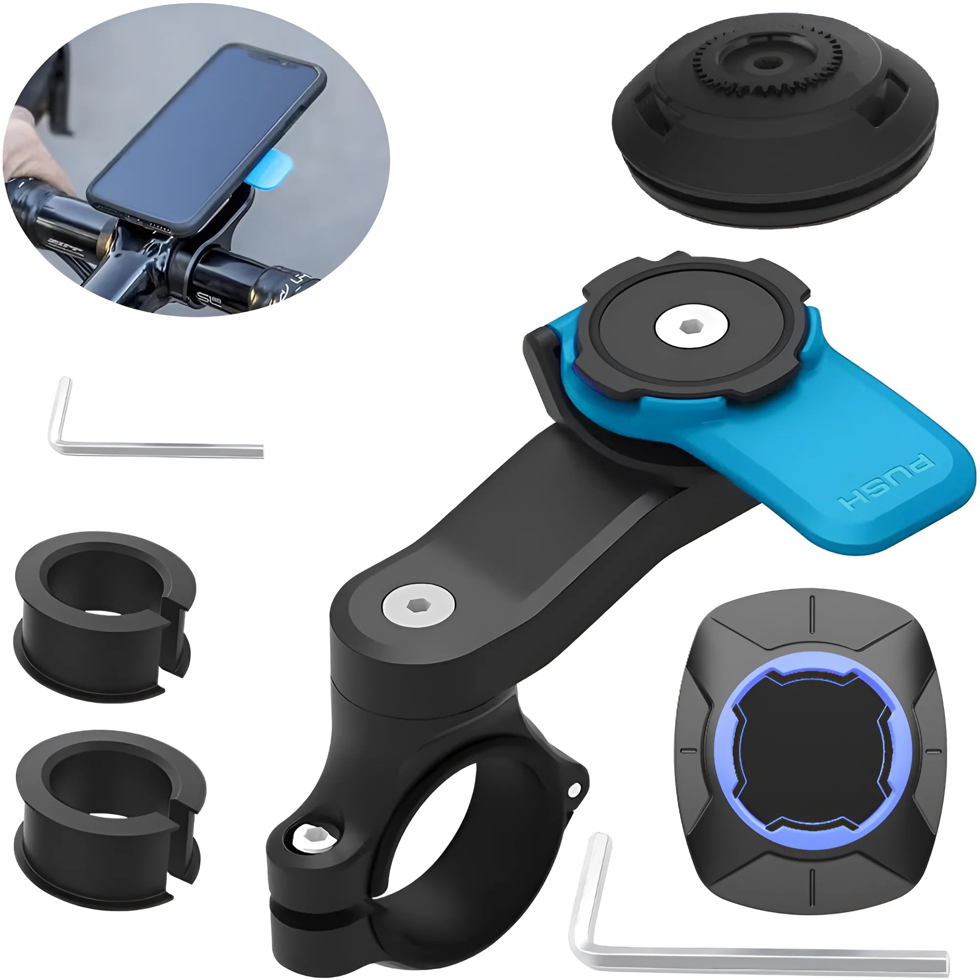 Anti-Shake Motorcycle Phone Mount | Vibration Dampener & Quick-Release Holder