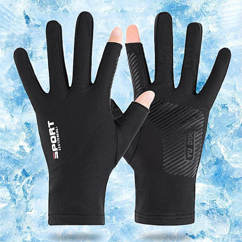 Ice Silk Motorcycle Gloves | Touchscreen-Ready, Anti-UV, Non-Slip – Summer Riding Gloves