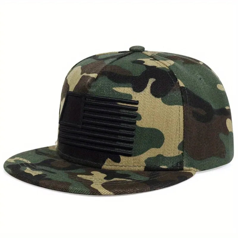 Rider's Flag Snapback | Adjustable Flat Brim Cap